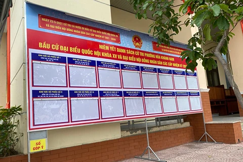 UBND các phường hoàn thành việc lập và niêm yết danh sách cử tri. (Nguồn: danang.gov.vn)
