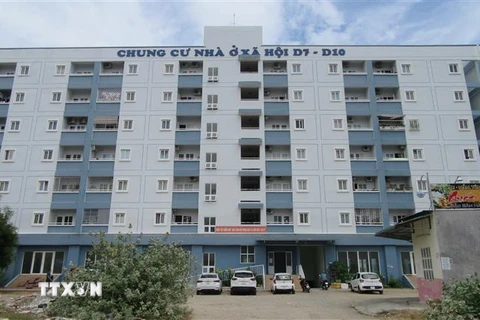 Dự án chung cư nhà ở xã hội D7-D10 (phường Mỹ Bình, thành phố Phan Rang-Tháp Chàm) góp phần giải quyết nhu cầu về nhà ở cho người có thu nhập thấp. (Ảnh: Nguyễn Thành/TTXVN)