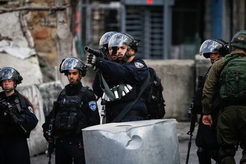 Cảnh sát Israel tại khu Bờ Tây. (Nguồn: timesofisrael.com)