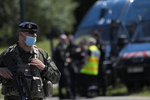 An ninh Pháp tại hiện trường vụ tấn công. (Nguồn: AFP)