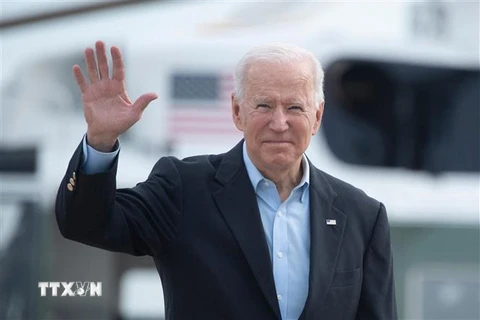 Tổng thống Mỹ Joe Biden bắt đầu chuyến công du kéo dài 8 ngày tới châu Âu. (Ảnh: AFP/TTXVN)