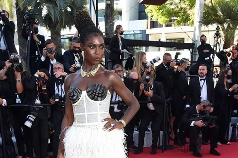 Ngôi sao Jodie Turner-Smith trên thảm đỏ Liên hoan phim Cannes. (Nguồn: Getty Images)