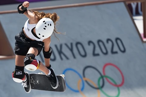 Vận động viên thi đấu môn trượt ván tại Olympic Tokyo 2020. (Nguồn: Getty Images)