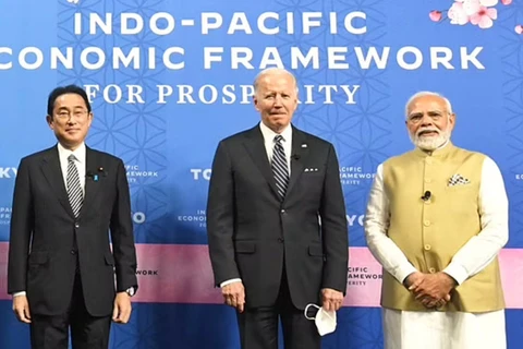 Lãnh đạo ba nước Nhật Bản, Mỹ, Ấn Độ. (Nguồn: india-briefing.com)