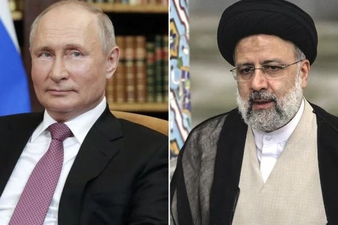 Tổng thống Nga Vladimir Putin và người đồng cấp Iran Ebrahim Raisi. (Nguồn: tehrantimes.com)