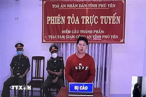 Bị cáo Trương Ngọc Tuấn bị phạt 15 năm tù về tội Giết người. (Ảnh: Phạm Cường/TTXVN)