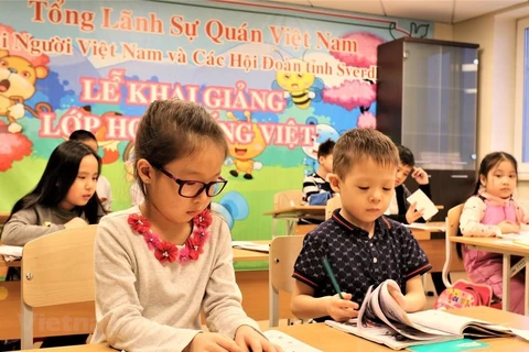 Lớp học Tiếng Việt ở Ekaterinburg. (Ảnh: Dương Trí/Vietnam+)
