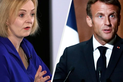 Thủ tướng Anh Liz Truss (trái) và Tổng thống Pháp Emmanuel Macron. (Nguồn: PA/REUTERS)