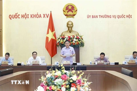 Chủ tịch Quốc hội Vương Đình Huệ phát biểu khai mạc Phiên họp. (Ảnh:Doãn Tấn/TTXVN)