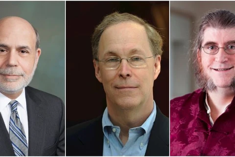 Ba nhà kinh tế học người Mỹ đoạt giải Nobel Kinh tế 2022: Ben S. Bernanke, Douglas W. Diamond và Philip H. Dybvig. (Nguồn: news.italy24.press)