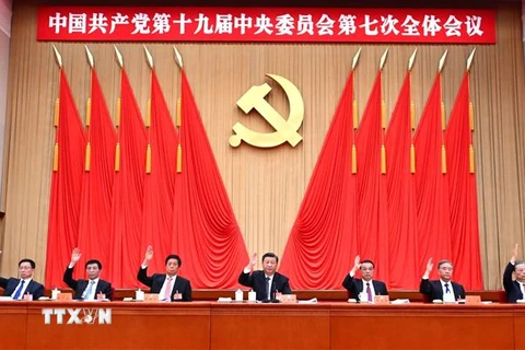 Hội nghị toàn thể lần thứ 7 Ban Chấp hành Trung ương Đảng Cộng sản Trung Quốc khóa XIX đã quyết định Đại hội toàn quốc Đảng Cộng sản Trung Quốc lần thứ XX sẽ khai mạc vào ngày 16/10. (Ảnh: THX/TTXVN)