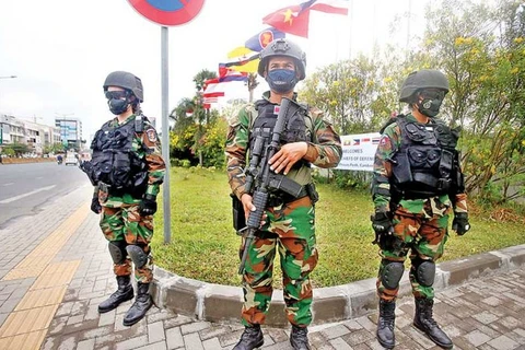 Lực lượng an ninh được triển khai tại thủ đô Phnom Penh. (Nguồn: phnompenhpost.com)