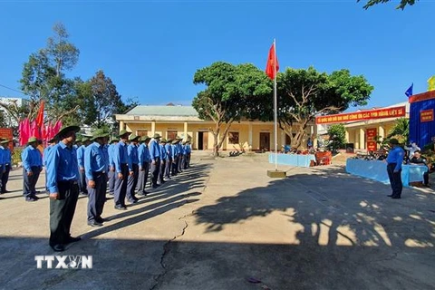 Đội K53 làm lễ xuất quân tìm kiếm, quy tập hài cốt liệt sỹ hy sinh tại Lào và Campuchia. (Ảnh: Cao Nguyên/TTXVN)