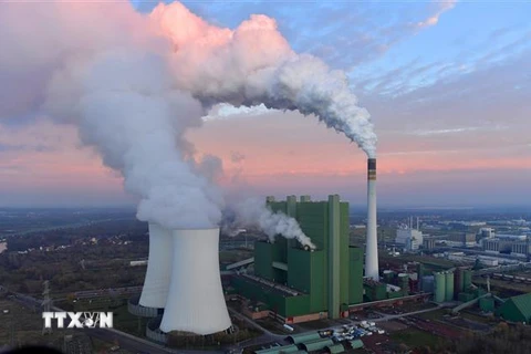 Toàn cảnh một nhà máy điện than ở Schkopau, miền Đông Đức. (Ảnh: AFP/TTXVN)