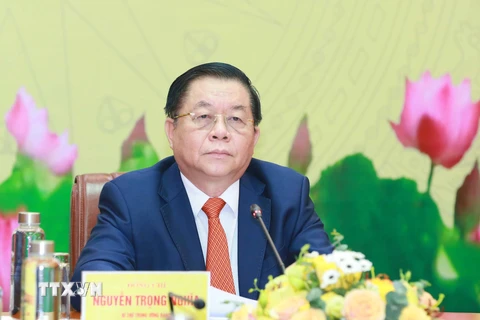 Bí thư Trung ương Đảng, Trưởng Ban Tuyên giáo Trung ương Nguyễn Trọng Nghĩa. (Ảnh: Phương Hoa/TTXVN)