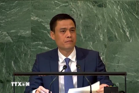 Đại sứ Đặng Hoàng Giang, Trưởng Phái đoàn Việt Nam tại Liên hợp quốc. (Ảnh: TTXVN phát)