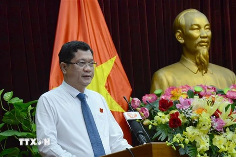 Ông Trần Phước Sơn được bầu làm Phó Chủ tịch Hội đồng Nhân dân thành phố Đà Nẵng nhiệm kỳ 2021-2026. (Ảnh: Quốc Dũng/TTXVN)