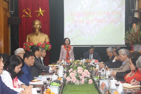 Trưởng ban Tổ chức Trung ương Trương Thị Mai phát biểu chúc mừng Hội Người cao tuổi Việt Nam. (Nguồn: Hội Người cao tuổi Việt Nam)