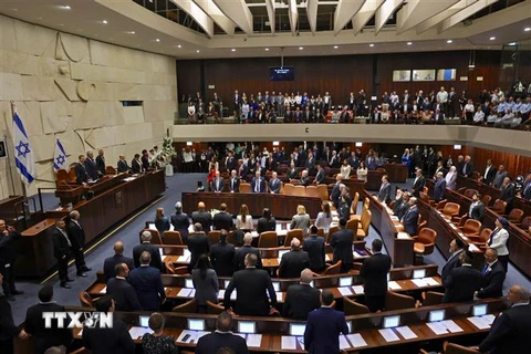 Toàn cảnh phiên họp Quốc hội Israel. (Ảnh: AFP/TTXVN)