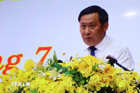 Ông Huỳnh Văn Sơn được bầu giữ chức vụ Phó Chủ tịch Ủy ban Nhân dân tỉnh Long An nhiệm kỳ 2021-2026. (Ảnh: Thanh Bình/TTXVN)
