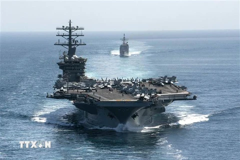 Tàu sân bay USS Nimitz của Mỹ. (Ảnh: AFP/TTXVN)