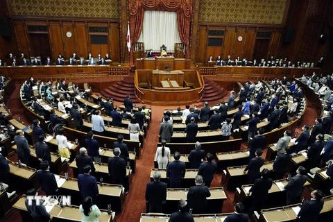 Toàn cảnh một phiên họp Quốc hội Nhật Bản tại thủ đô Tokyo. (Ảnh: Kyodo/TTXVN)