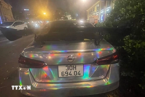 Ôtô của Nguyễn Ngọc Thắng được chế "độ", nâng cấp. (Ảnh: TTXVN phát)