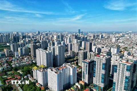 Đô thị Hà Nội tiếp tục phát triển theo hướng hiện đại hóa. (Ảnh: Tuấn Anh/TTXVN)