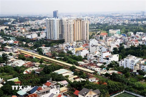 Một góc không gian xanh đô thị thành phố Biên Hòa, tỉnh Đồng Nai. (Ảnh: Hồng Đạt/TTXVN)