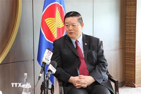 Tổng thư ký ASEAN Kao Kim Hourn. (Ảnh: Hữu Chiến/TTXVN)