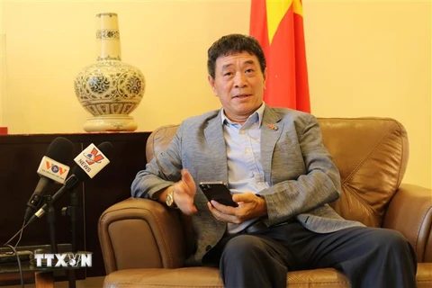 Đại sứ Nguyễn Hải Bằng, Trưởng Phái đoàn Đại diện thường trực Việt Nam tại ASEAN. (Ảnh: Hữu Chiến/TTXVN)