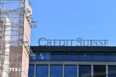 Một tòa nhà của Credit Suisse tại Geneva, Thụy Sĩ. (Ảnh: THX/TTXVN)
