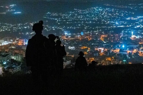 Binh sỹ IDF tuần tra tại Bờ Tây rạng sáng 29/5. (Nguồn: Quân đội Israel)