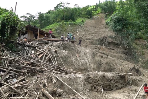 Sạt lở ở huyện Hoàng Su Phì, Hà Giang. (Nguồn: Cổng thông tin huyện Hoàng Su Phì)