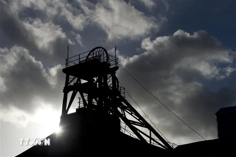 Mô hình khai thác mỏ, được mô phỏng theo mỏ than ở Overton, gần Wakefield, phía Bắc vùng England. (Ảnh: AFP/TTXVN)