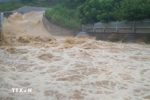 Các khu vực vùng núi đề phòng nguy cơ xảy ra lũ quét do mưa lớn. (Ảnh: Nguyễn Cường/TTXVN)