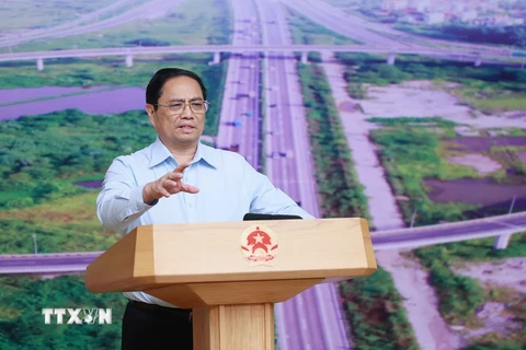 Cao tốc Nghi Sơn-Diễn Châu là 1 trong 5 dự án thành phần cao tốc Bắc-Nam phía Đông còn lại của giai đoạn 2017-2020 sẽ hoàn thành trong năm 2023. (Ảnh: Huy Hùng/TTXVN)