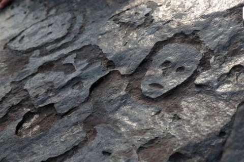 Hạn hán làm phát lộ các tác phẩm chạm khắc cổ trên sông Amazon