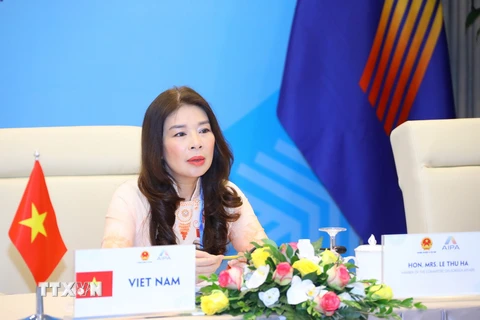 Phó Chủ nhiệm Ủy ban Đối ngoại của Quốc hội Lê Thu Hà. (Ảnh: Nguyễn Điệp/TTXVN)