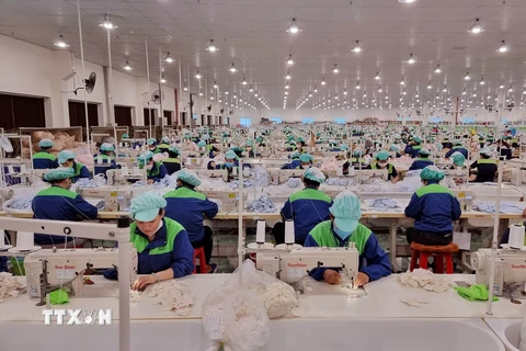 Hoạt động sản xuất tại doanh nghiệp khu công nghiệp Du Long (Thuận Bắc, Ninh Thuận). (Ảnh: Công Thử/TTXVN)
