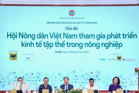 Quang cảnh Diễn đàn Nông dân Quốc gia lần thứ VIII năm 2023. (Ảnh: Tuấn Đức/TTXVN)