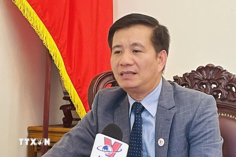 Đại sứ Việt Nam tại Malaysia Đinh Ngọc Linh trả lời phỏng vấn. (Ảnh: Thành Trung/TTXVN) 