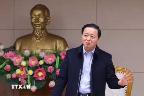 Phó Thủ tướng Trần Hồng Hà phát biểu tại phiên họp. (Ảnh: Văn Điệp/TTXVN)