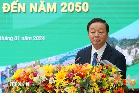 Phó Thủ tướng Trần Hồng Hà phát biểu. (Ảnh: Hoài Nam/TTXVN)