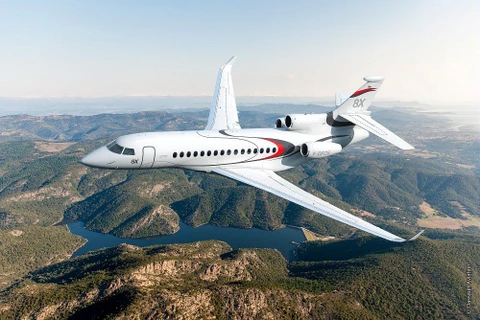 Một chiếc phản lực Dassault Falcon 10. (Nguồn: AFP)