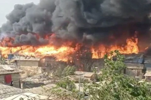 Myanmar: Hỏa hoạn nghiêm trọng tại tòa nhà tổ chức dịch vụ tang lễ