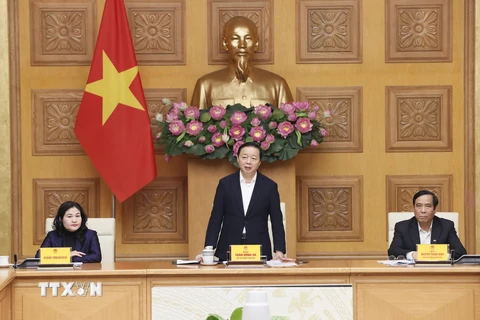 Phó Thủ tướng Trần Hồng Hà phát biểu chỉ đạo. (Ảnh: Văn Điệp/TTXVN)