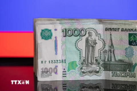 Đồng ruble của Nga. (Ảnh: THX/TTXVN)