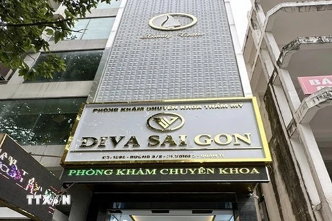 Phòng khám thẩm mỹ Diva Sài Gòn tại 1390 đường 3 Tháng 2, Phường 2, Quận 11, Thành phố Hồ Chí Minh, trốn tránh trách nhiệm khi khách hàng bị tai biên sau phẫu thuật. (Ảnh: TTXVN phát)