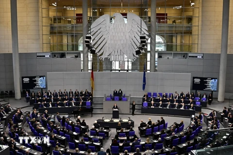 Quang cảnh một phiên họp của Quốc hội Liên bang Đức ở Berlin. (Ảnh: AFP/TTXVN)